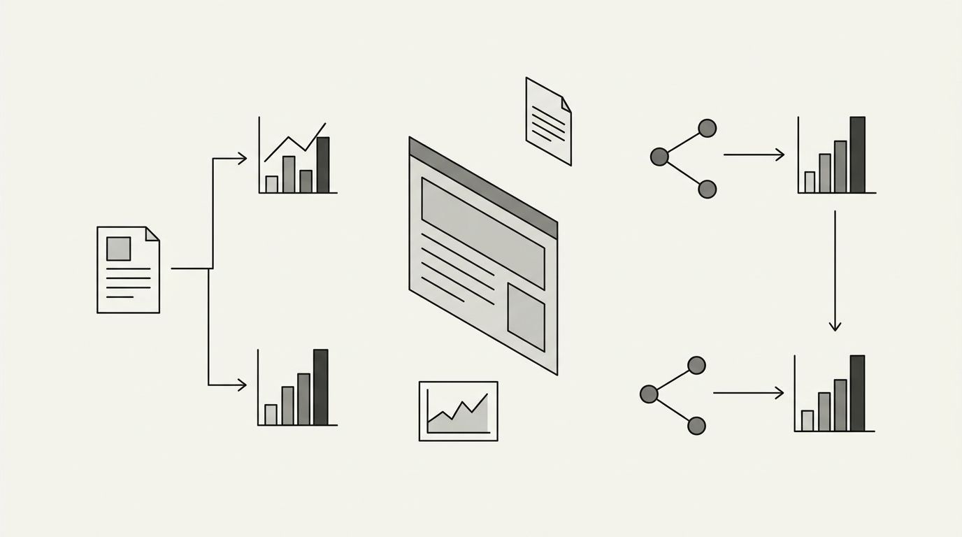An infographic showing the difference between correlation and causation in social signals and SEO, with two parallel paths - one showing "good content leads to both social shares AND high rankings ind