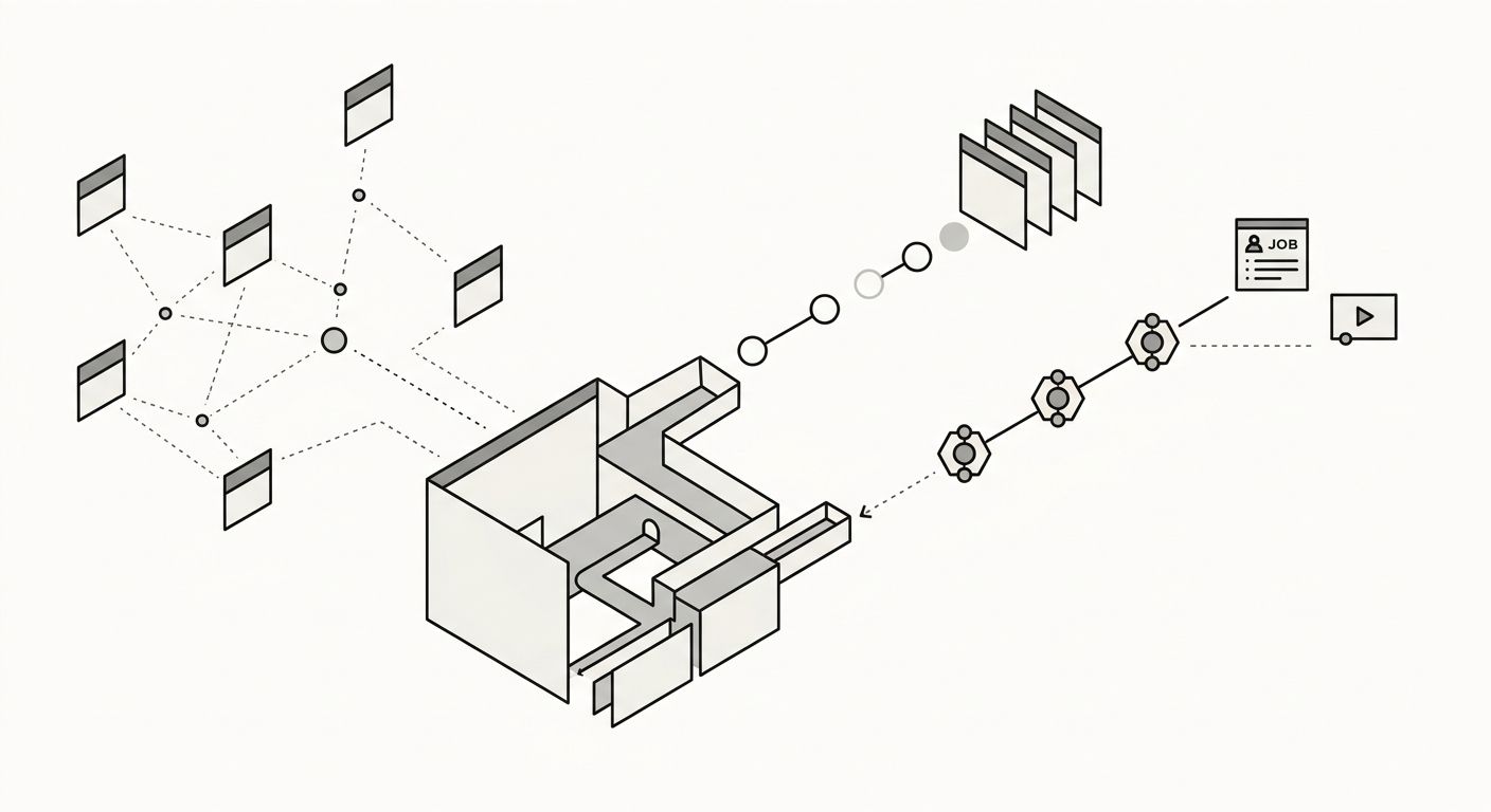 A comparison diagram showing IndexNow protocol flow (site publishes, plugin pings Bing/Yandex endpoint, pages get recrawled) versus Google Indexing API flow (restricted to job postings and livestreams