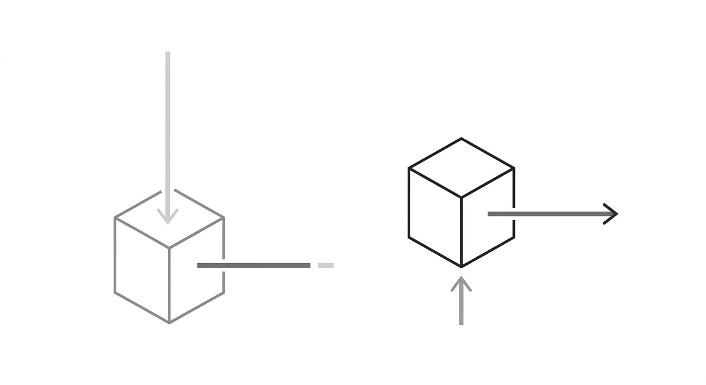 a simple chart showing the effort vs. reward comparison of targeting unranked keywords versus striking distance keywords in positions 4-20, with arrows showing the relative difficulty of each approach