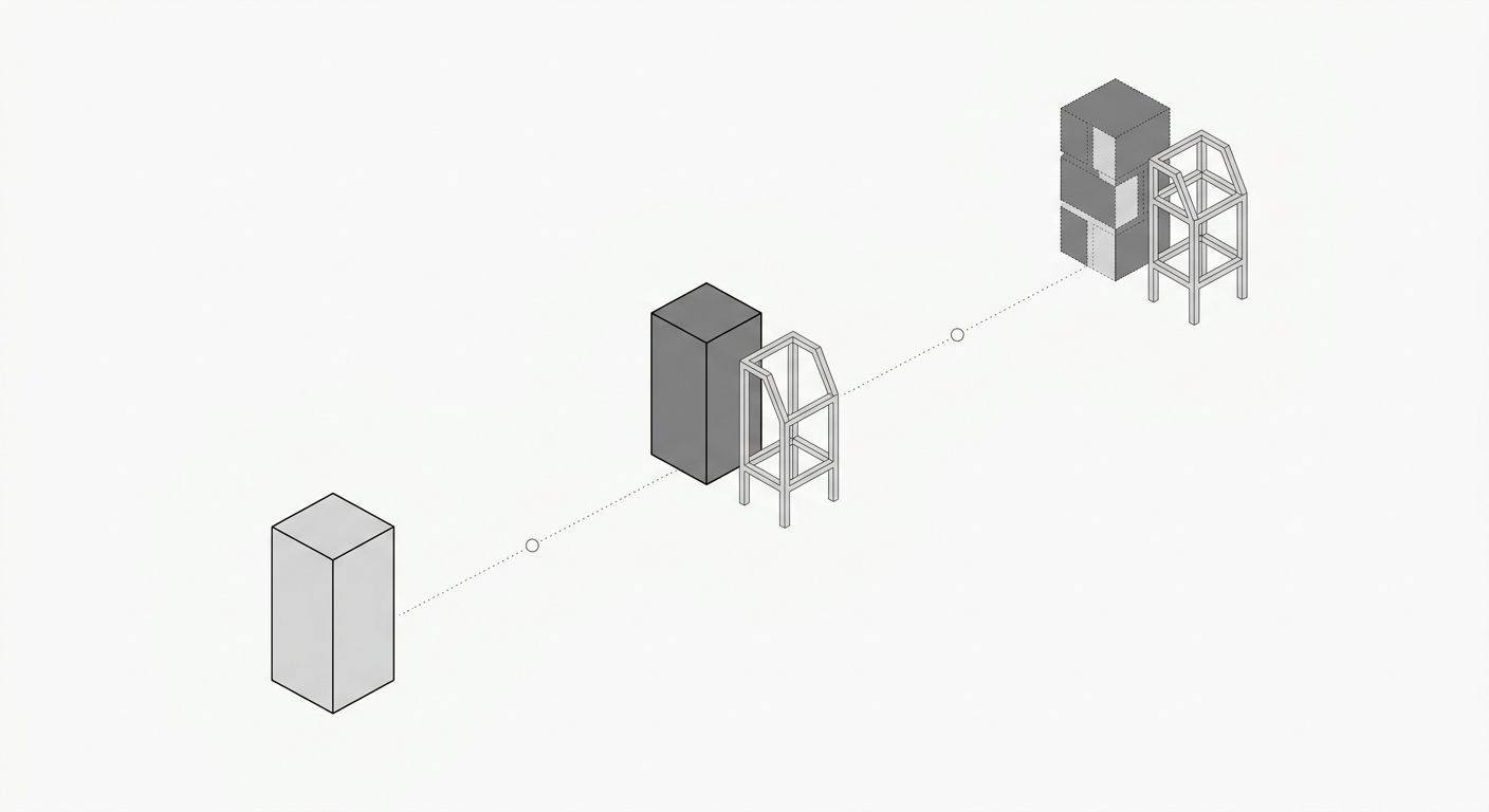 A timeline showing three phases of keyword data evolution: Google Keyword Planner as sole source, clickstream tools emerging alongside GKP, and Google restricting GKP data for non-advertisers, with ke